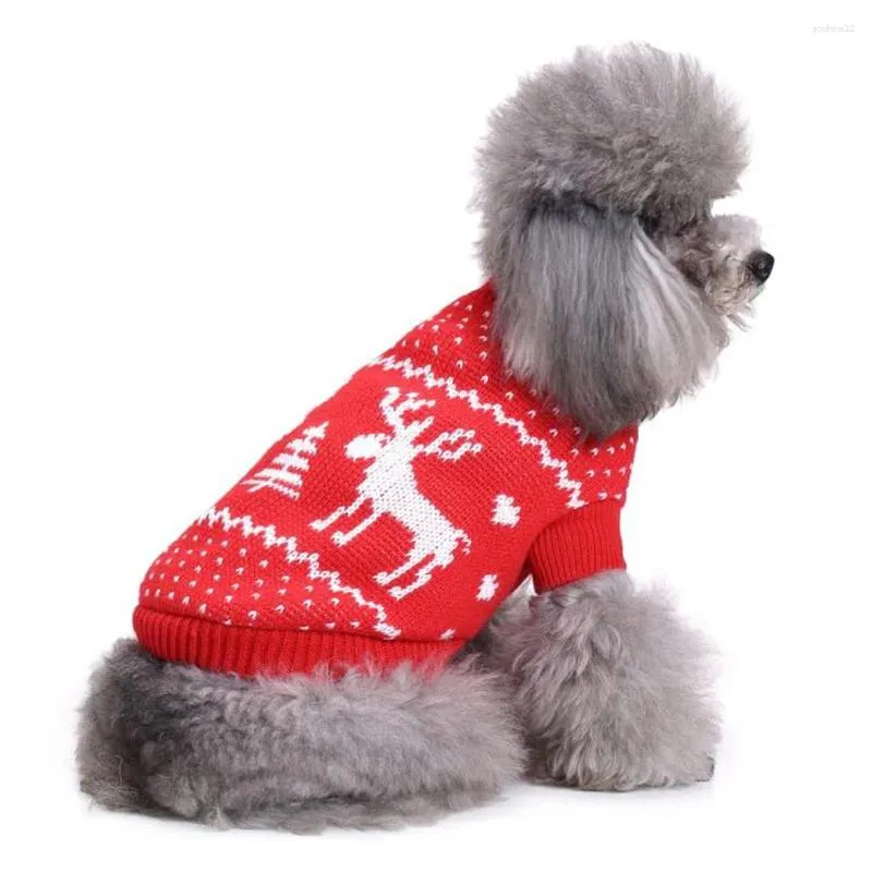 犬アパレルクリスマスペットセーターコート子犬服ドレス小さな冬のお祝いの服