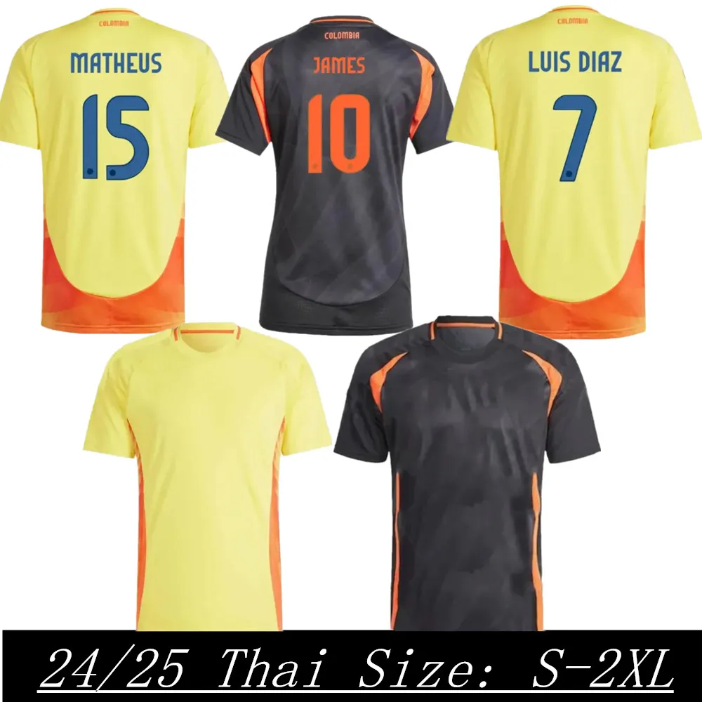 24/25 Kolobia James Soccer Jerseys Kit 2025 Columbia National Team Football Shirt Home Away Set Camisetas 2024 Copa America D.valoyes Arango C. Chucho Cuadrado88