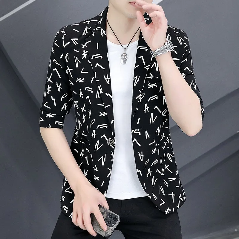 Printed half blazer hotsell