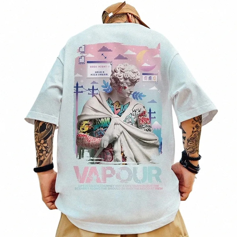 y2k Oversized T-Shirt Men's 2023 Summer Fi Print Short Sleeve Tee Tops Hip-Hop Streetwear Tees Anime Women's T Shirts 8XL U4Ic#