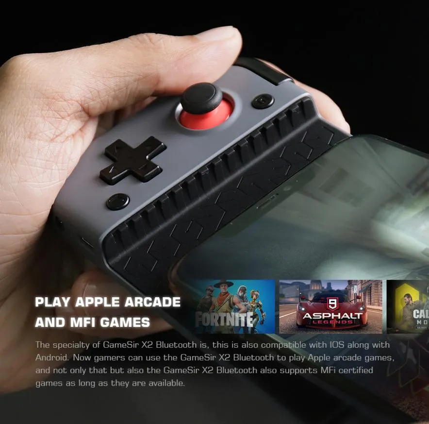 GamesIR X2 Bluetooth Type C PUBG GamePad Gamepad 조이스틱 Android 또는 iOS 컨트롤러 게임 조이스틱 클라우드 게임 플랫폼 XCLOUDSTADI9874692