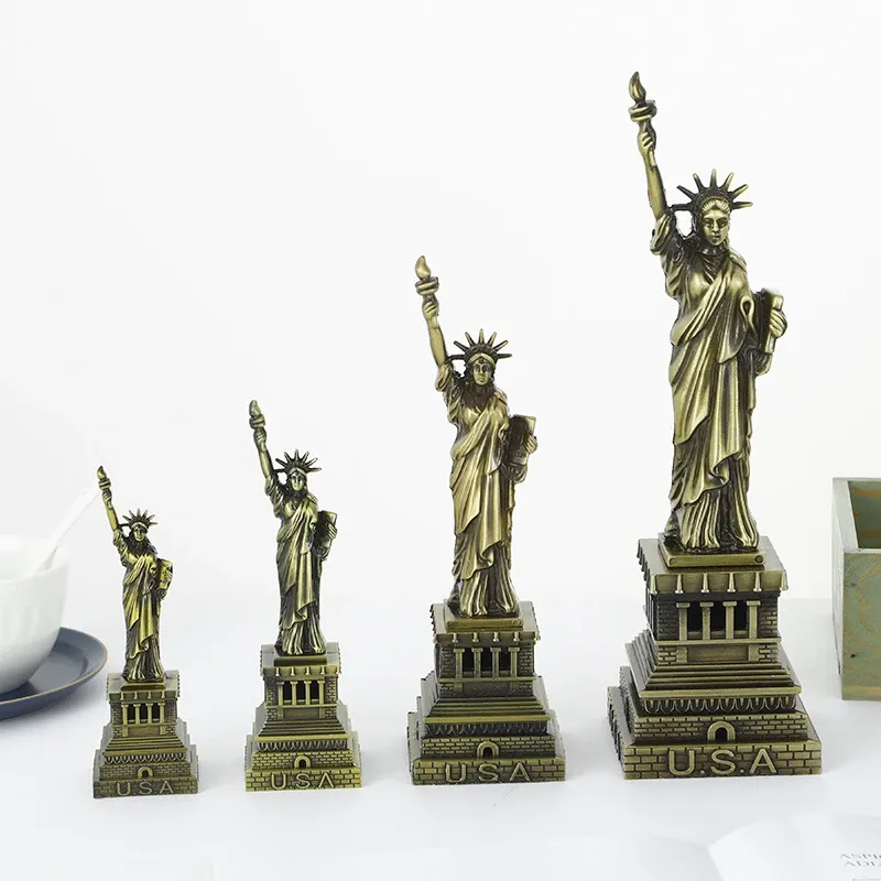 Sculptures Style Vintage USA Statue de la Liberté Statue De La Liberté Symbole de la Liberté Ornements Artisanat Figurines Miniatures Cadeau Décoration d'intérieur