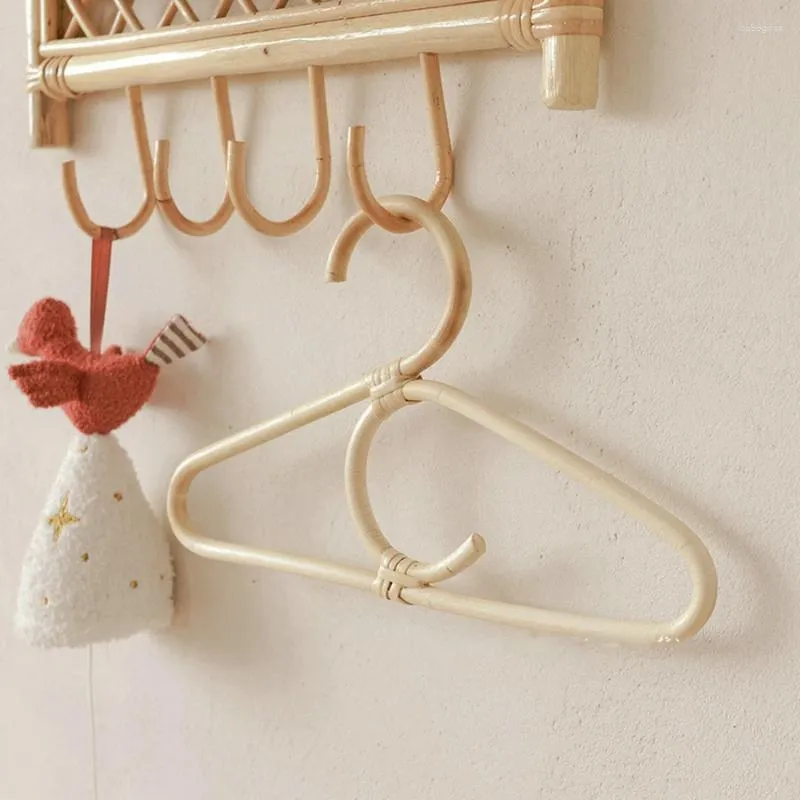 Hangers 10PCS Rattan For Clothes Kids Garments Organizer Little Rack Children Hanger Room Decor Wardrobe