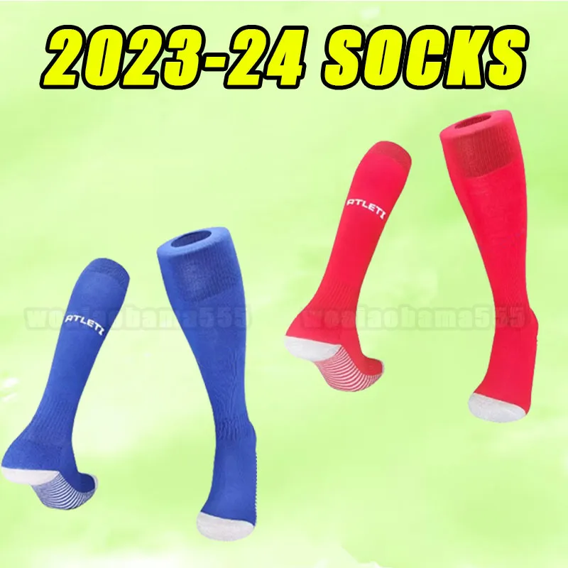 Soccer Socks 23 24 Joao Felix 2023 2024 M. Llorente Correa Football Griezmann R. De Paul Cunha Carrasco Atletico Madrids Version Men Kids Wear