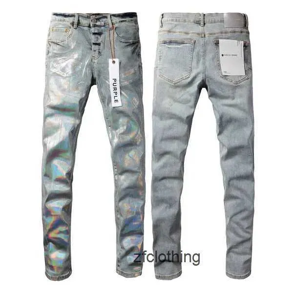 Lila Jeans Designer Herren Retro Patchwork Flared Hosen Wild gestapelt gerissene lange Hosen gerade Y2K Baggy gewaschen für Männer Zxlf