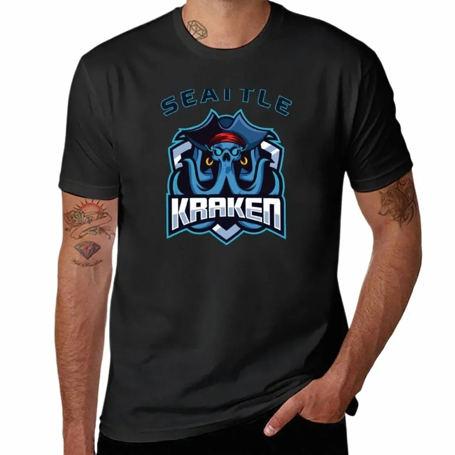 new Seattle Kraken T-Shirt t-shirts man quick drying t-shirt anime plain white t shirts men W9GD#