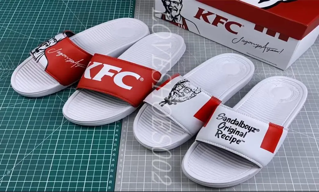 KFC x Sandalboyz Honor Indonesia Smażony kurczak pułkownik Sanders Jagonya Ayam mężczyzn Kobiet Slipper Buty 4385753