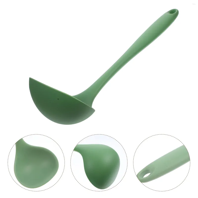 Cuillères cuillère de cuisine en Silicone (vert avocat), louche pour servir, résistance aux hautes températures