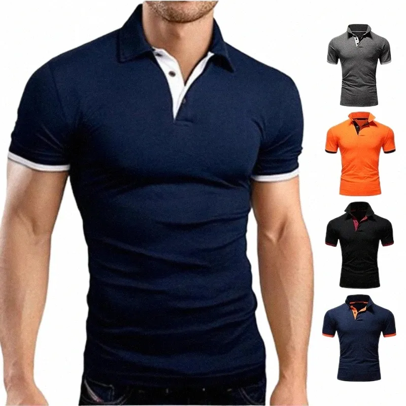 men High Quality Polo Shirts Summer Short Sleeve Casual Busin Shirts Top Men's Jersey Sportswear Stand Collar Polo Tshirt 5xl d1UM#