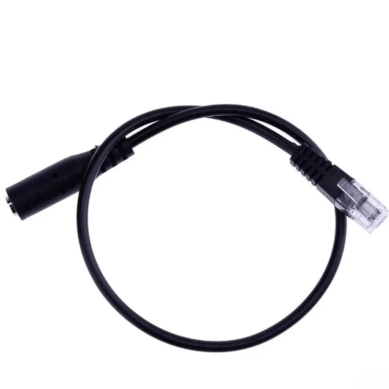 2024 New Black 3.5mm 헤드셋 이어폰 오디오 케이블 여성 대 RJ9 Jack Adapter Convertor PC 헤드셋 전화 새로운 블랙 헤드셋 어댑터