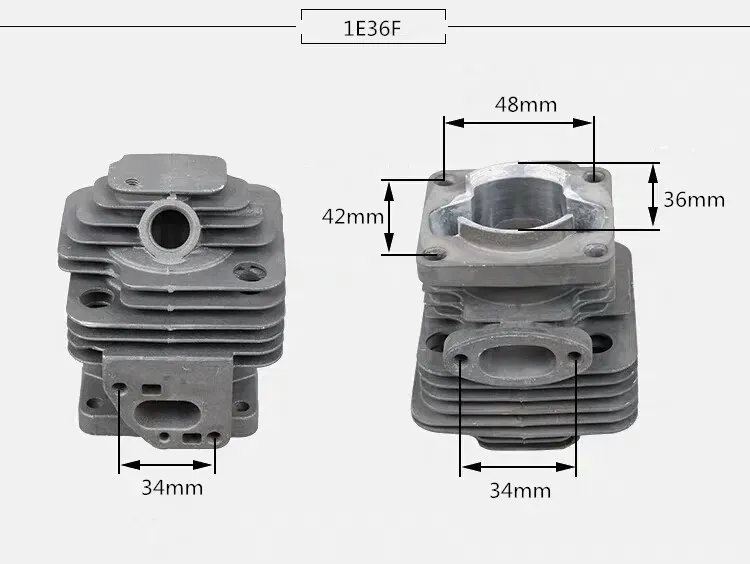 Gereedschap TL33/CG330 1E36F débroussailleuse coupe gazon jeu de cylindres dia 36mm