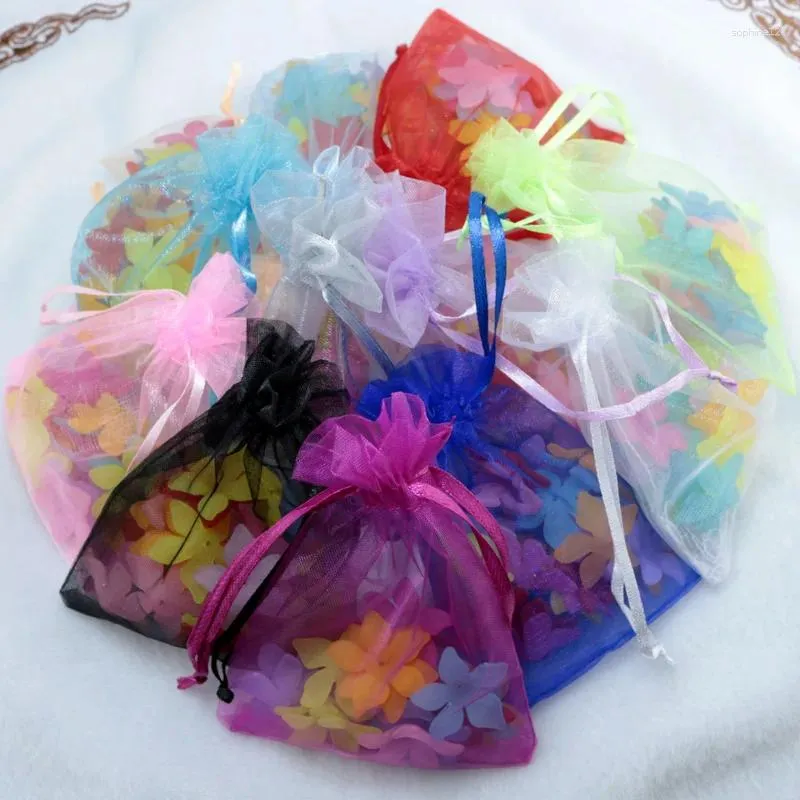 Confezione regalo 10 pz/lotto (20x30 cm) Grandi Sacchetti di Organza Bomboniera per la Festa Nuziale con Coulisse Borsa di Natale Boutique Regali Sacchetti per Imballaggio