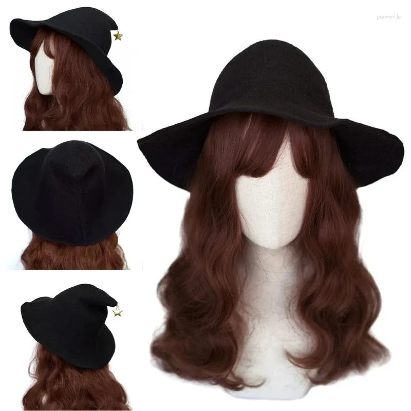 Party Supplies Cosplay Costume Witch Cap Star Wizard Hat Masquerade Balls Headwear för alla ålder