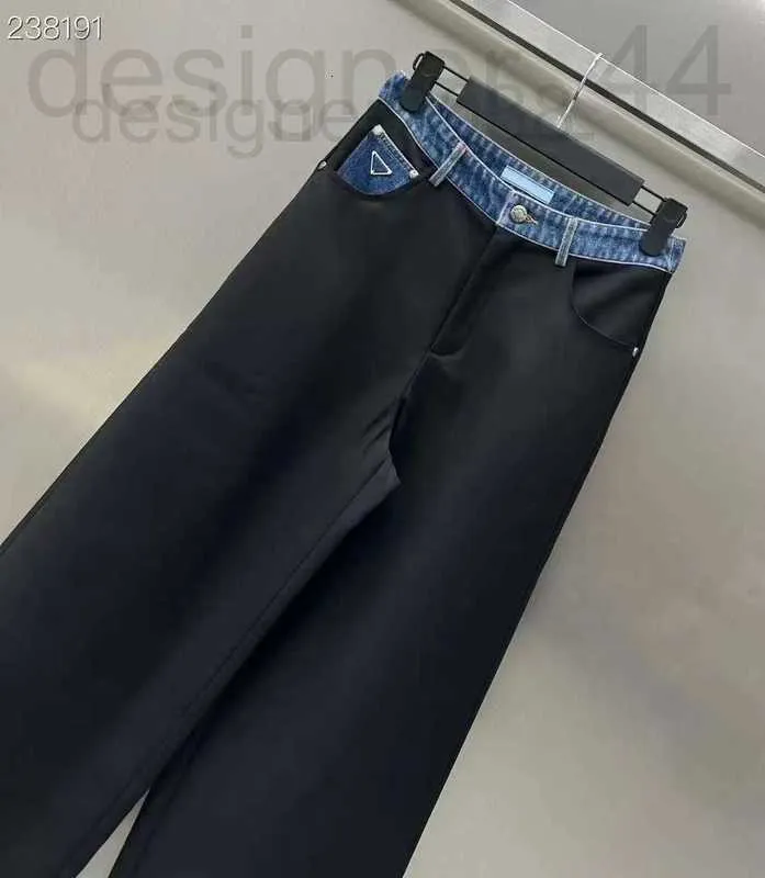 Damen-Hosen, Caprihosen, Designer-Designer, gespleißter Freizeithosen-Stil, koreanische Version, zeigt einen schlanken und verwestlichten Look BEVQ HUZ3
