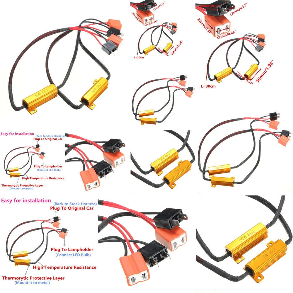 H7 LED Error Free Canbus Decoder: Car Headlight DRL Fog Light Load ...