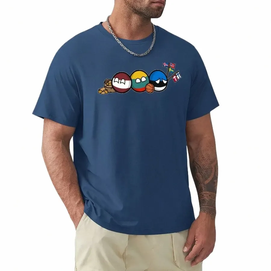 polandball - Baltic Family Portrait T-Shirt camisetas roupas vintage roupas masculinas simples M3vP #