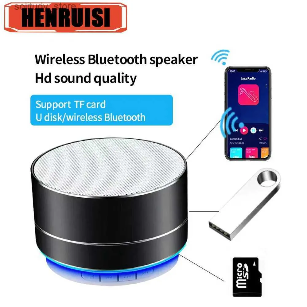 Altoparlanti portatili A10 altoparlante per bassi esterno Bluetooth senza fili mini altoparlante portatile radio carillon altoparlante wireless in lega di alluminio Q240328