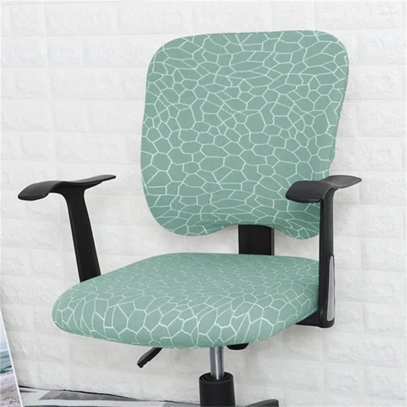Pokrywa krzesła 1 Ustaw elastyczne fotela Pokrycie komputerowe rozciąganie biurowe okładka geometryczna druk dzielony siedzisko do salonu