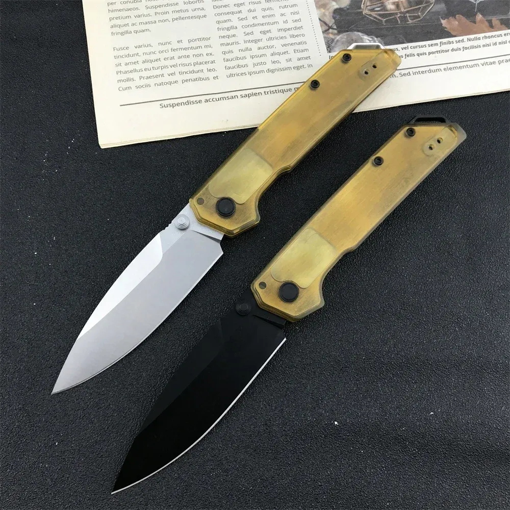 KS 5 Modeller 2038 IRIDIUM KVT Pocket Folding Knife D2 Work Sharp Blade Pei Handle Self Defense Hunting Everyday Carry Camping Cuting Knives For Men 7200 1660