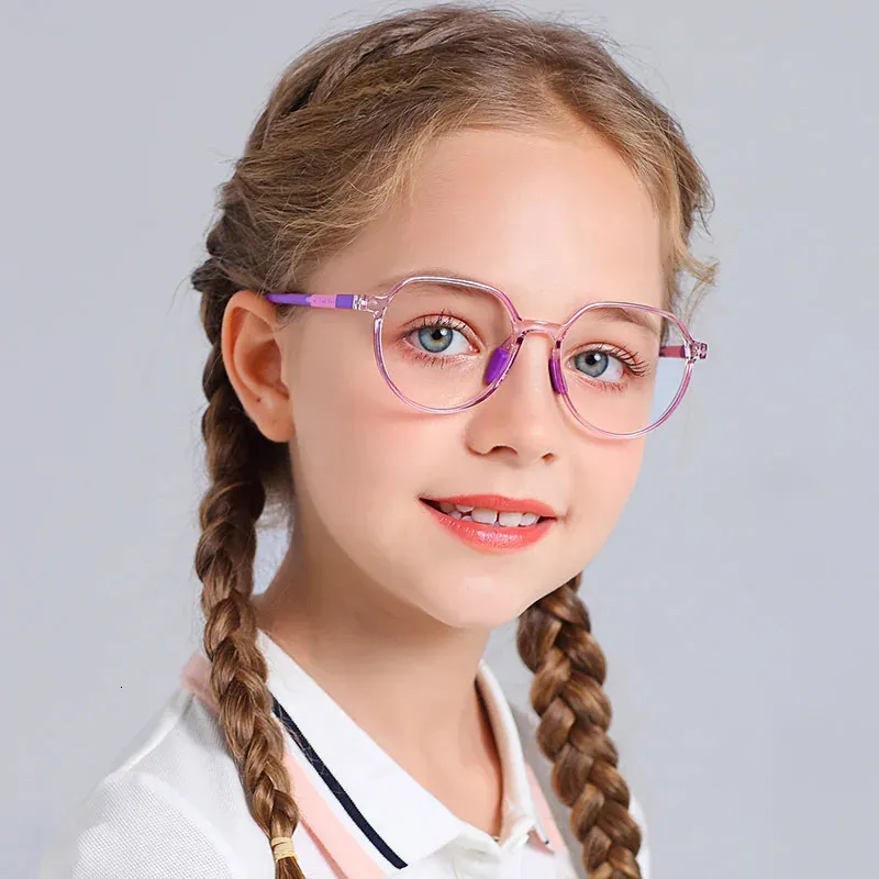 Barn Blue Light Blocking Glasses Honey Girls Ultra Tr Silicone Frame barn Custom Myopic Hyperopic 240313