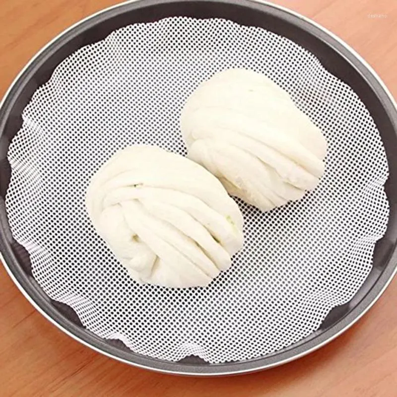 Bakningsverktyg Silikon non-stick ångare mesh pad för ångade fyllda bullar/brödkakor Kök matlagning runt klimpar matta