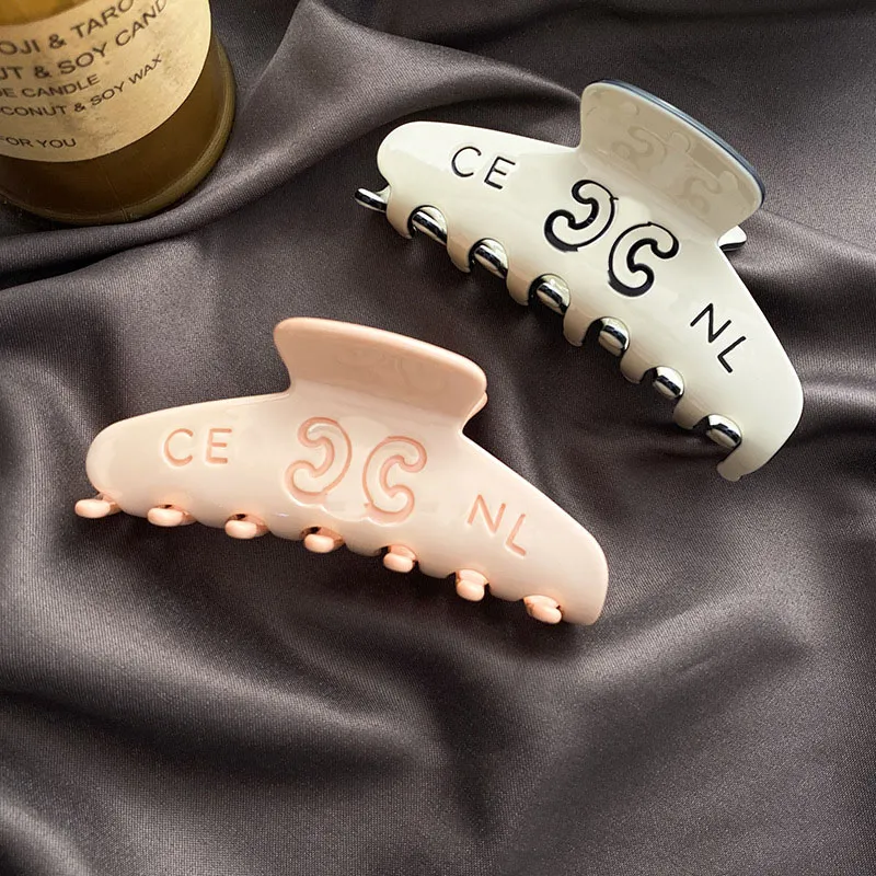 French Series Triumphal Arch Logo Hair Clip Large Size Boutique Shark Hair Clip Spring New Style Charm Gift Headwear Classic Oval Hair Barrettes