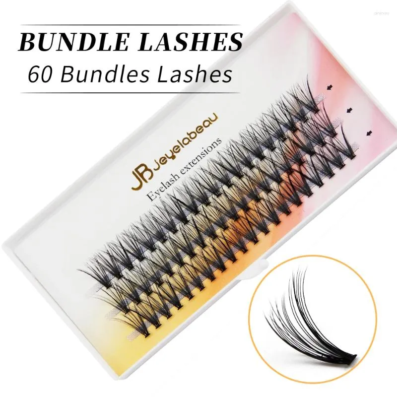 False Eyelashes JB Jeyelabeau Natural 10D/20D/30D/40D DIY Cluster Lashes 60 Bundles Individual Mink Lash Fluffy Makeup Cilias Supplies