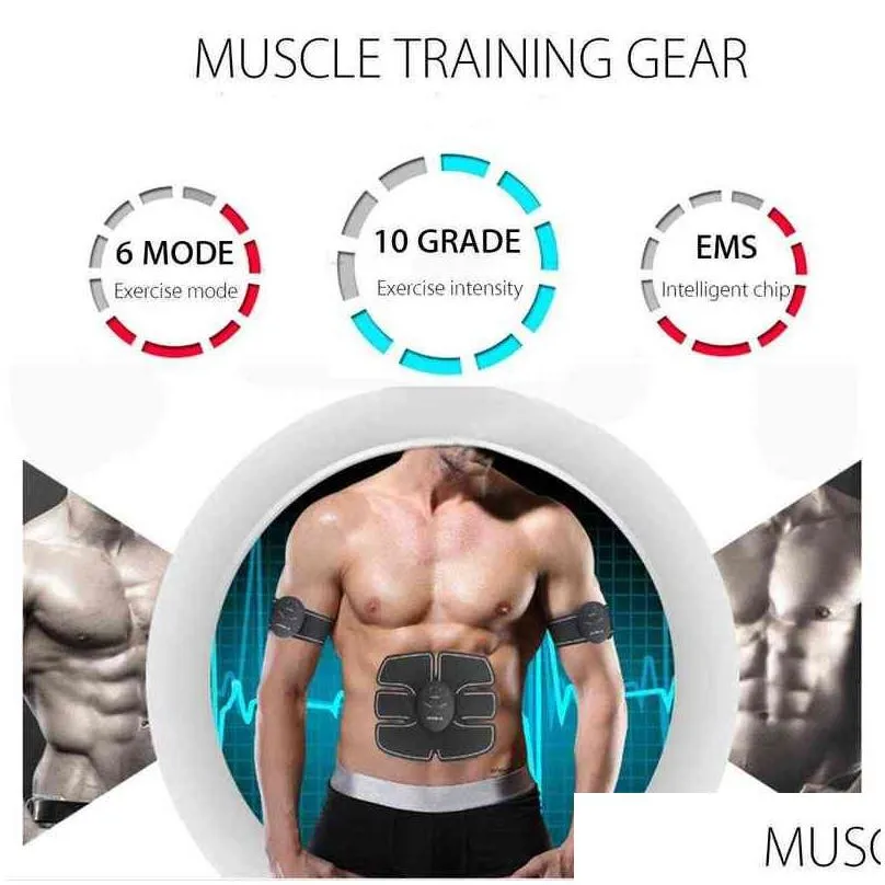 Abdominal Muscle Stimulator Hip Trainer EMS Abs Training Gear Exercise Body Slimming Fitness Gym Equipment 2201113048246c