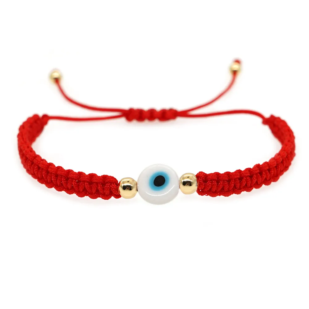 Bracelets de charme Turc Lucky Evil Eye Blue Bead Bracelet Hommes Femmes Bijoux faits à la main Femelle Drop Livraison Oti1H