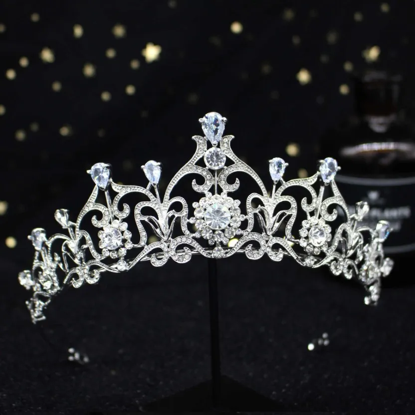 Luz azul cristal tiara coroa princesa nupcial casamento bandana jóias acessórios de moda cocar pageant baile ornamentos 285z