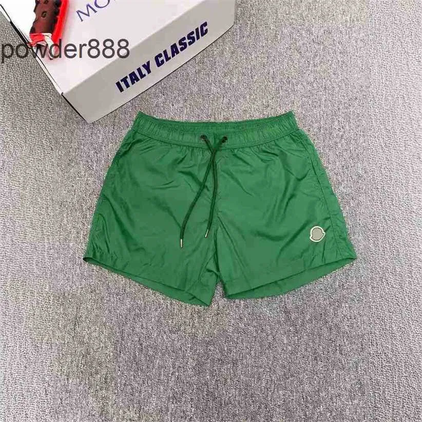 2024 Sommer-Herren-Strandhose, schnell trocknend, bestickt, für Freizeit, Reisen, Instagram, modisch, elastisch, 3/4-Shorts