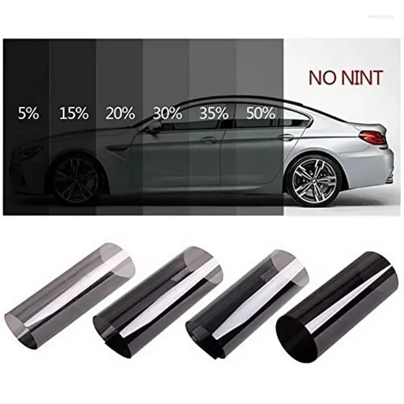 Window Stickers Solar UV Protection Film Sticker Auto Tint Dark Black Car Foils Glass