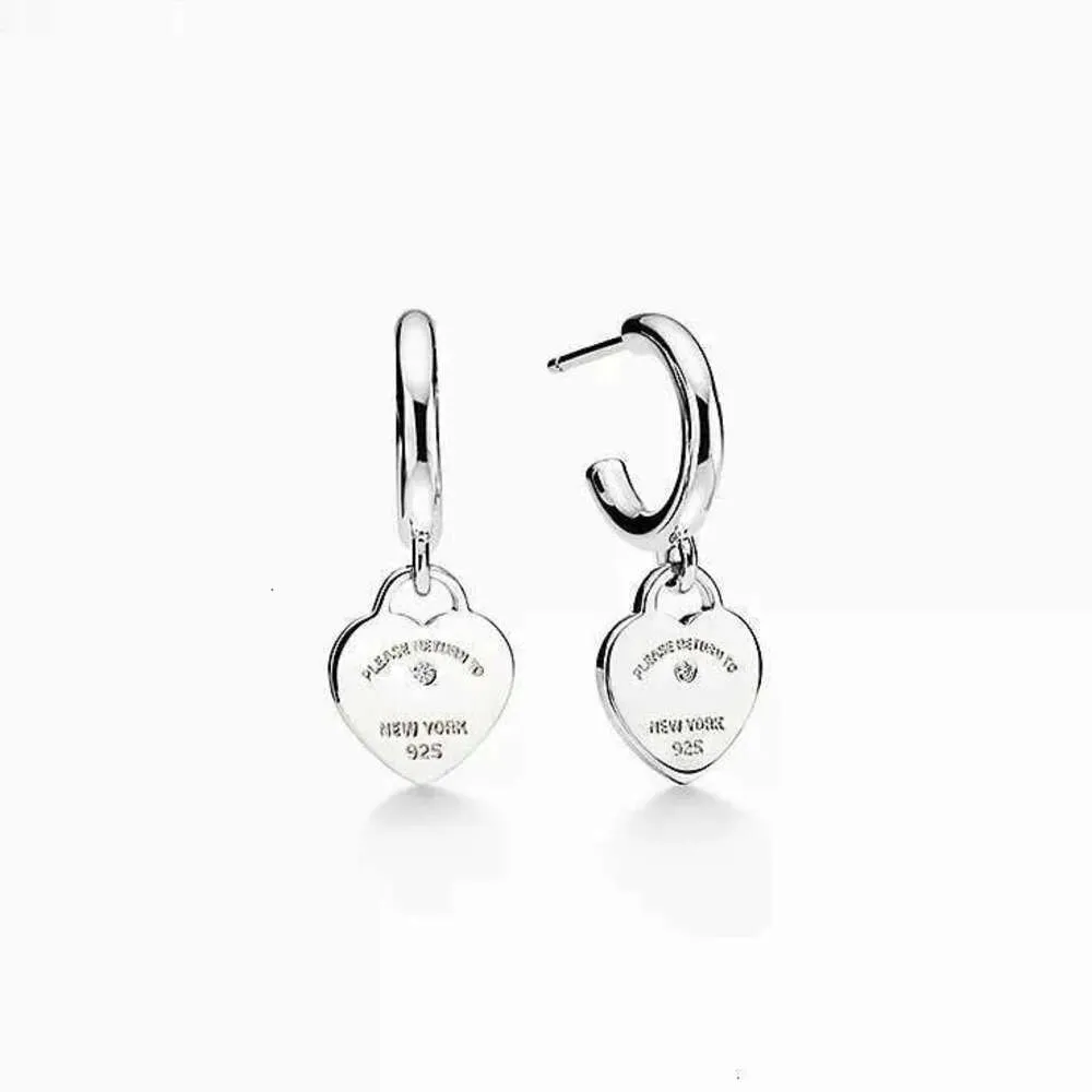 Boucles d'oreilles à clous d'amour pour femmes, bijoux de styliste en argent Sterling, fête de saint-valentin, marque originale, retour, clous en T, cadeau