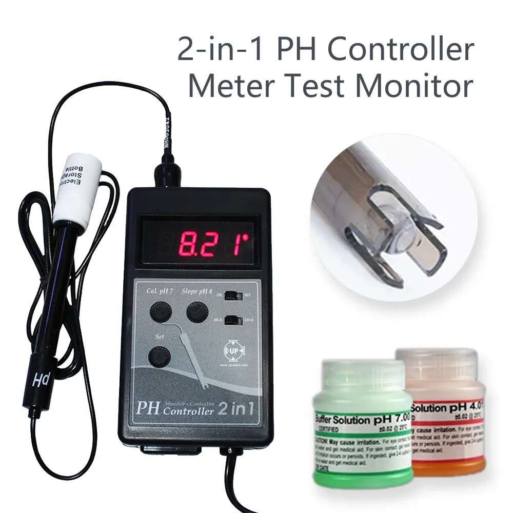 Testa 2in1 regulator ph ph w celu uzyskania sondy akwarium hydroponicznych elektrody ph miernik potencjalnych testmonitor cyfrowy zbi