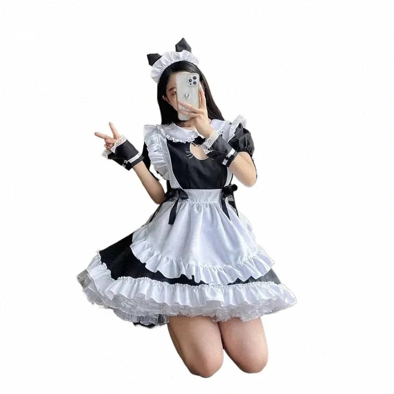 Lolita escola menina doce princ dr japonês kawaii plus size empregada trajes cosplay anime 2022 halen festa empregada roupas a2u4 #