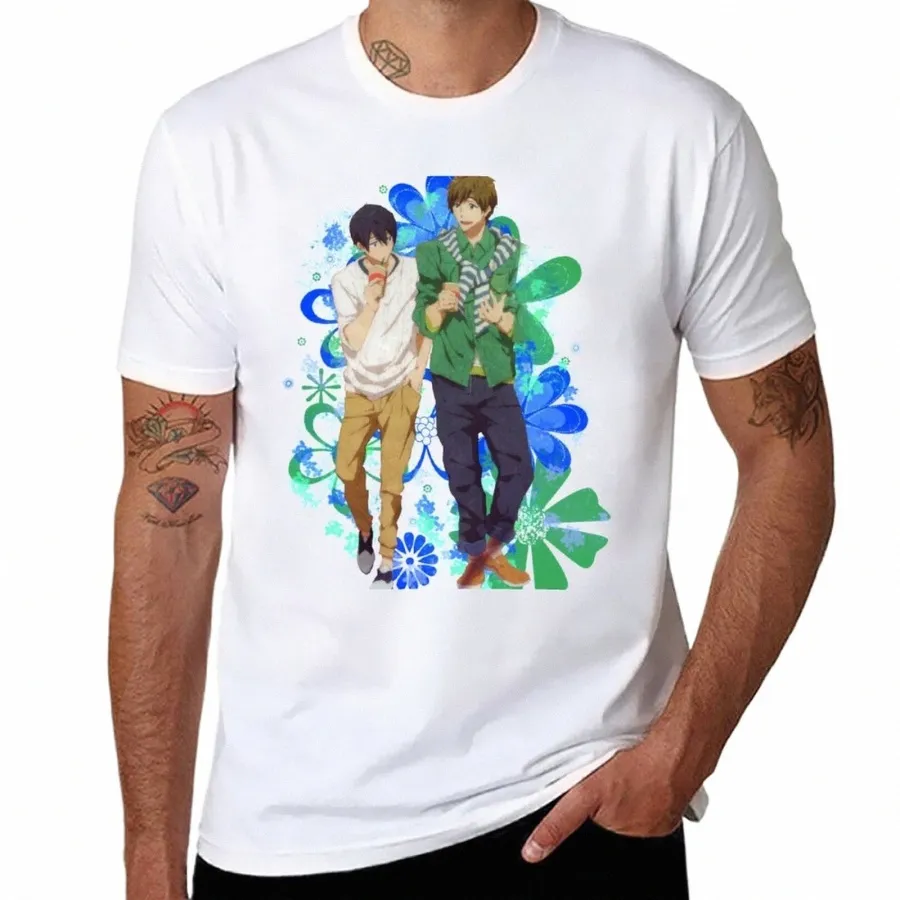 Nowa koszulka T-shirt Makoto i Haru Szybka koszulka o rozmiar