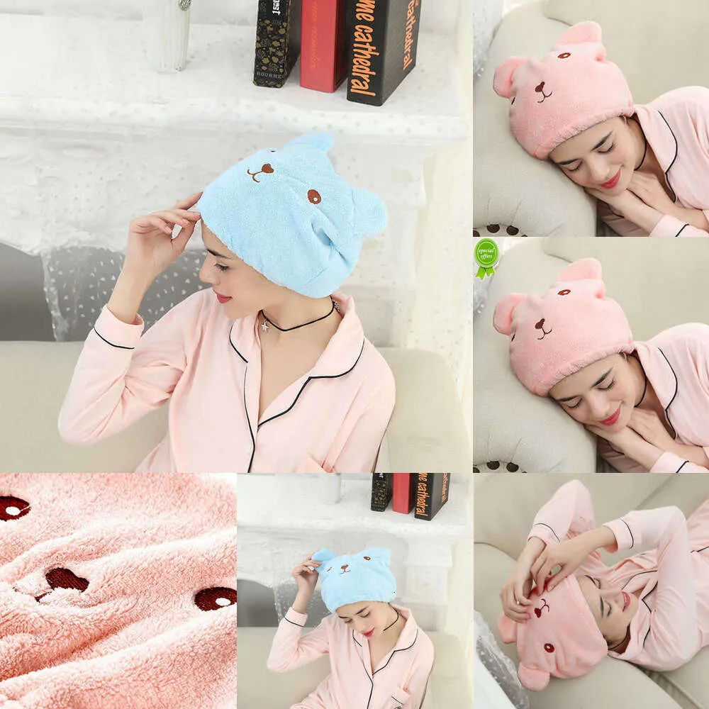 2024 Girl's Hair Shower Cap Microfiber Hair Turban Cap بسرعة تجف الشعر قبعة دش جاف ملفوف منشفة حمام منتج حمام