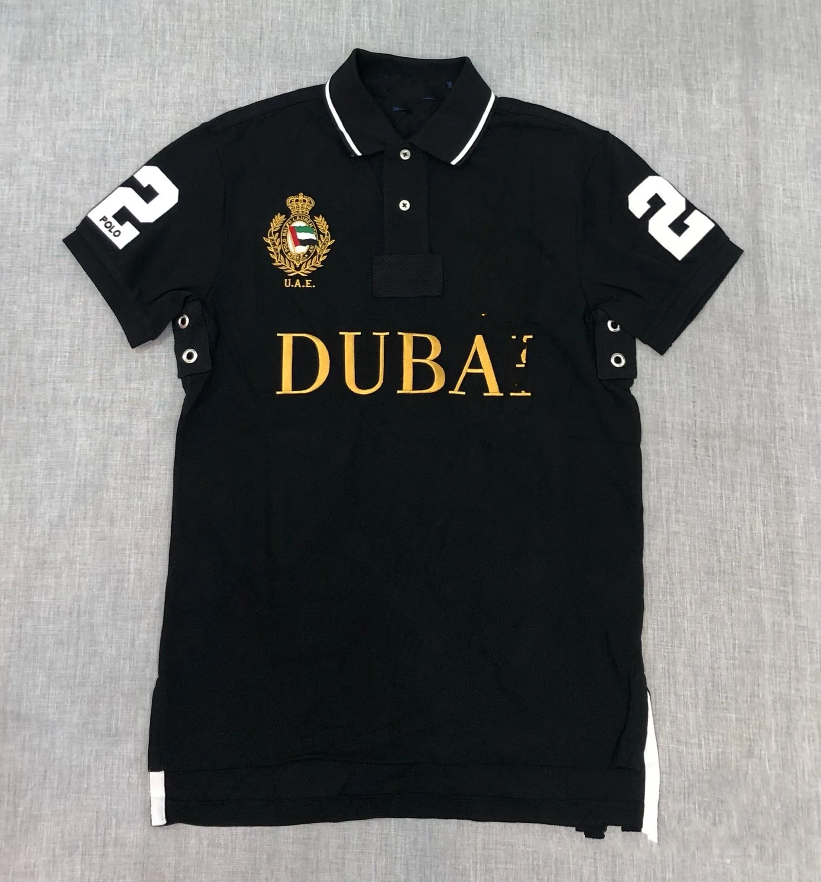 Designer poloshirt met korte mouwen voor heren, Dubai-poloshirt van 100% puur katoen - Stijlvol en comfortabel modestatement