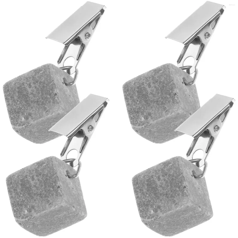 Bord Mattor 4 PCS TABLECHOTH VICKKLIPPLÄDER HANGER VIKTER MED CLIPS DECORATIVE COMPAKT UTOMERA ÅTER ANVÄNDNINGSBEHÖVNING