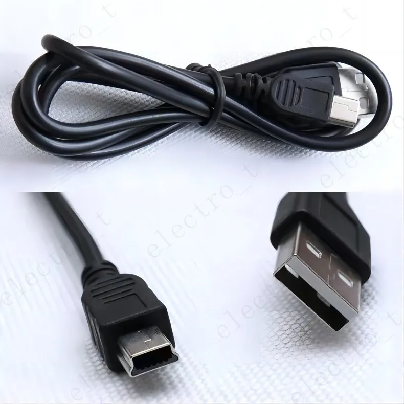 MINI USB V3 Typ A T-Kabel S4 Micro V8-Kabel 80 cm Außendurchmesser 3,4 5-poliges USB-Datensynchronisierungs-Ladekabel für Samsung Android-Telefone PS3 PS4 P3 P4 Wireless Controller Fans