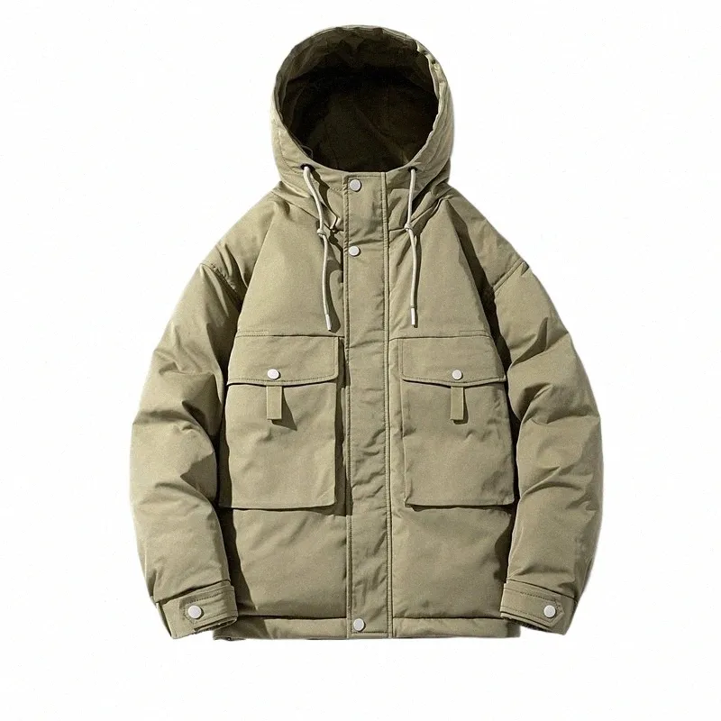 Nya mäns Autumn Winter Fi Trend Cold Resistant Cott Coat Korean Youth Casual och mångsidig förtjockad varm huvjacka U55i#