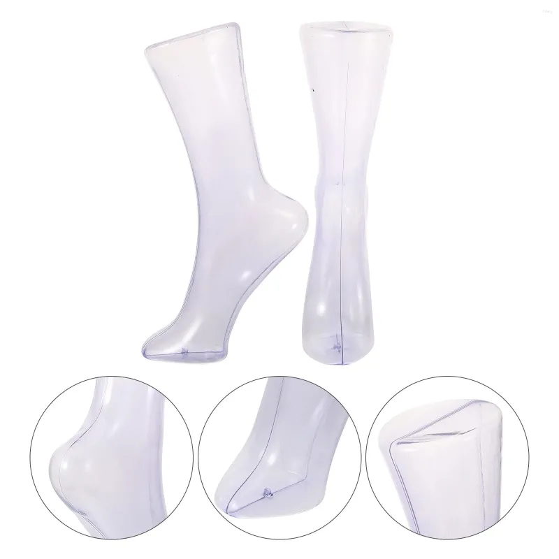 Decorative Plates 2 Pcs Fake Feet Sock Models Mannequin Foot Socks Stockings Dress Display Holder