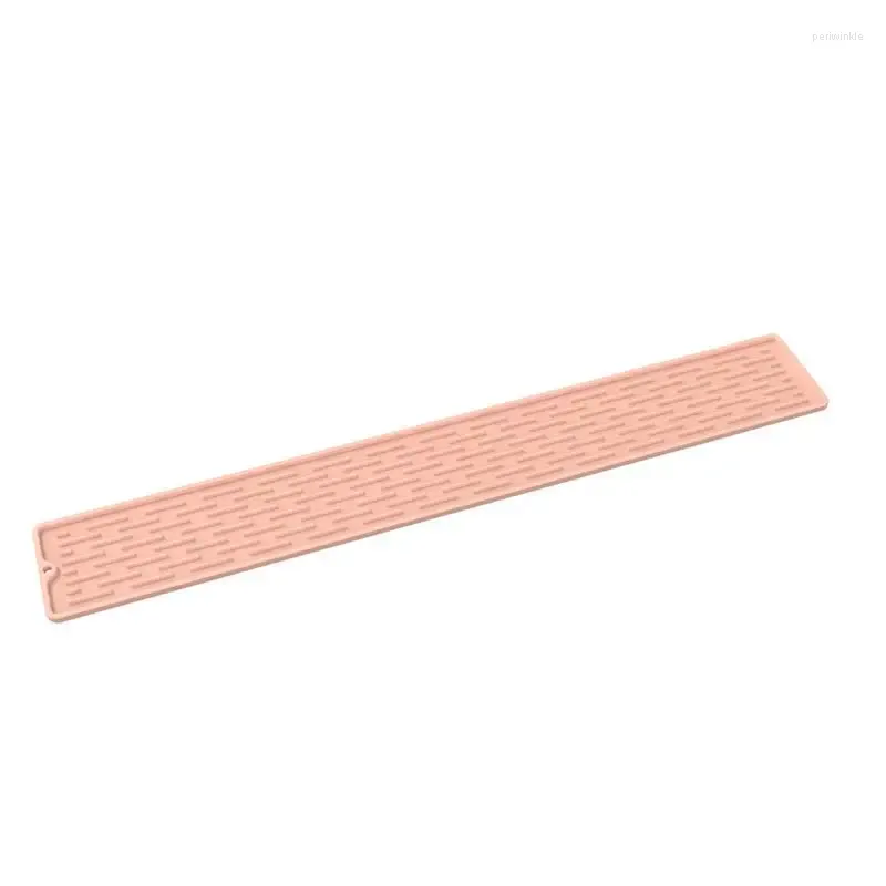 Table Mats Counter Long Drying Mat Silicone For Tableware Non-Slip Drainer Pad With Hanger Hole Bathroom Kitchen