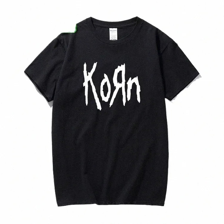 free Ship mens t shirts fi short sleeve Korn Rock band Letter T Shirt Cott High Street Tee Shirts Plus Size j254#