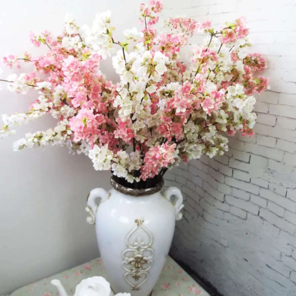 Fleurs artificielles de cerisier en soie japonaise de haute qualité, fleurs de décoration pour maison, hôtel, centre commercial, mariage, accessoires de Studio Photo s