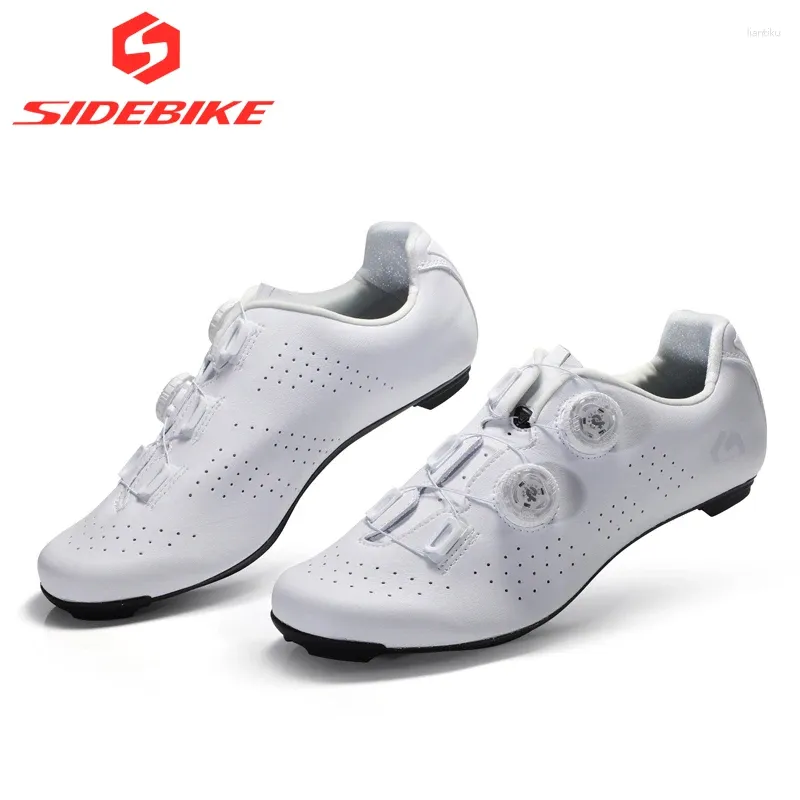 Fietsschoenen zijbalk ultralicht 14 Niveau Hardheid Hardheid Koolstofvezel Road Bike Men Professionele zelfvergrendeling Cleat Cleat Sneakers