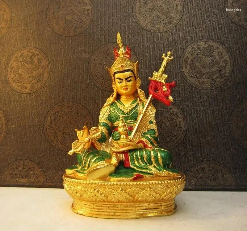 Horloges de table Bouddhisme Tibétain Padmasambhava Peinture La Statue de Lotus-née de Bouddha Figure Ornements-