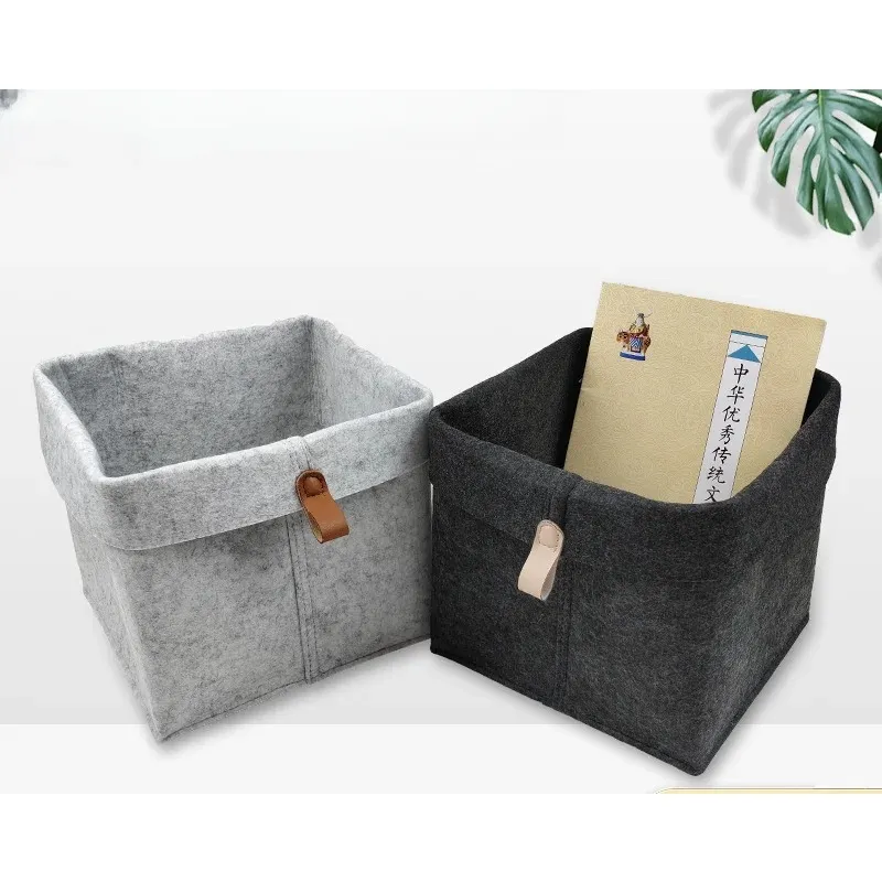 Nordic Filz Lagerung Korb Wohnzimmer Tee Tisch Schwarz Grau Kleinigkeiten Lagerung Korb Tuch Filz Lagerung Box Schlafzimmer socken