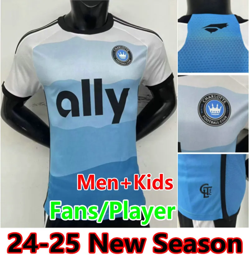 Fans Player 2024 Charlotte FC Copetti Soccer Jerseys Westwood Bronico 24 25 Home Dejaegere Football Shirt Vargas Berchimas Bender Arfield Tuiloma Men Kids Uniforms