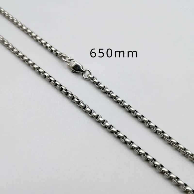 Colares Pingente Pure Titanium Box Chain Colar 3mm Homens Unissex Não Alérgico Cuidados Com A Pele Tamanho Saudável Completo Leve Anti 650mm